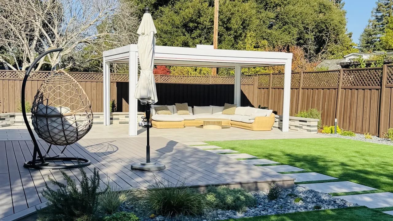A finished Bay Area backyard transformed by the Visionable Landscaping crew